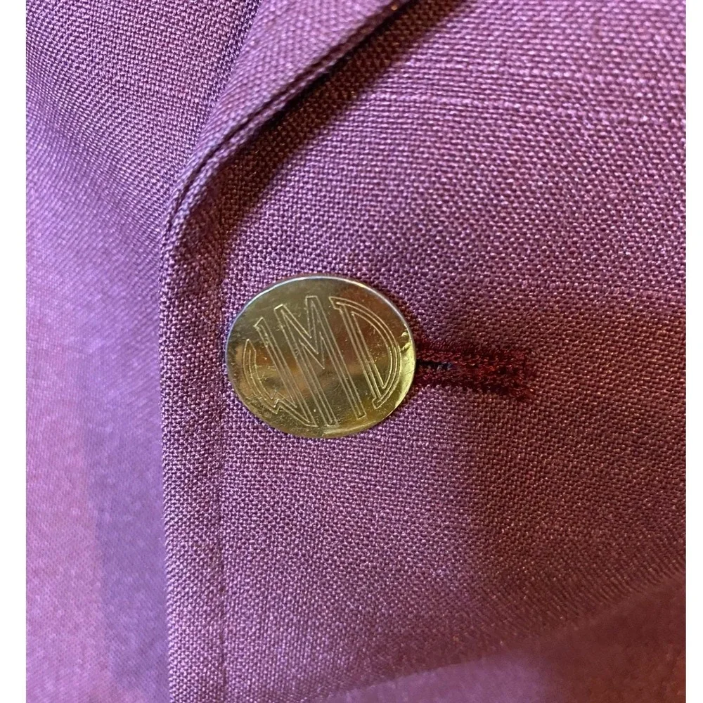 Kuppenheimer Mens Red Blazer Sports Coat 40R Gold Buttons Wool